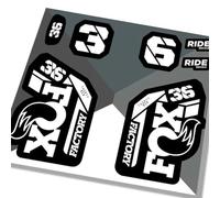 Fox 36 Factory 2021 Fork Decals - White - Fox Licensed Product GLOSS