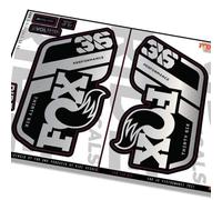 Fox 36 Performance 2021 Fork Decals - Metallic Silver- Licensed by Fox GLOSS