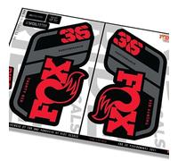 Fox 36 Performance 2021 Fork Decals - Red - Licensed by Fox GLOSS