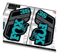 Fox 36 Performance 2021 Fork Decals - Teal - Licensed by Fox MATTE