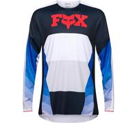FOX 360 Fade Motocross Jersey, white-blue, size M for Men