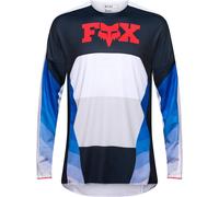FOX 360 Fade Motocross Jersey, white-blue, size S for Men