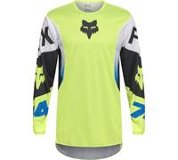 FOX 360 Tine Motocross Jersey, black-white-yellow, size L for Men
