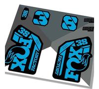 Fox 38 Factory 2021 Fork Decals - Blue - Licensed By Fox GLOSS