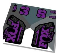 Fox 38 Factory 2021 Fork Decals - Purple MATTE