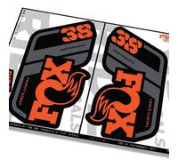 Fox 38 Performance 2021 Fork Decals - Orange - Licensed by Fox GLOSS