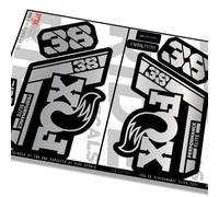Fox 38 Performance Elite 2021 Fork Decals - Metallic Silver- Licensed by Fox GLOSS