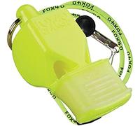 Fox 40 Classic CMG Safety Neon Yellow Whistle + Break-Away Safety Whistle Cord Neon Yellow