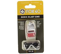 Fox 40 Sonik Blast CMG Whistle, White/Red
