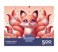 Fox 500 Pieces Cartoon Cute Puzzle for Adults, Funny Toy, Intellectual Game, Home Decoration, Stress Relief, Educational Game, Premium & Durable, 500 Pieces (52 x 38 cm)