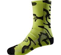 Fox 8 Print Sock - Yellow/Black, Small/Medium