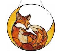 Fox Acrylic Suncatcher Ornament, Stained Glass Window Hangings, Sun Catchers for Windows, Vivid Garden & Home Ornament, Gift for Nature Enthusiasts
