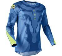 FOX Airline Exo Motocross Jersey, blue-yellow, size M for Men