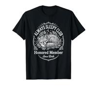 Fox Always Sleepy Club Nap Lover Value Graphic T-Shirt, Men, Black, L