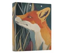 Fox Among Teal Blue 3 - Ring Binders with 1.57" Round Rings Fit 200 Sheets of 8.5x11 Inches Paper for School Office Meeting Classroom Home, 12.4x10.63x2.36 Inches