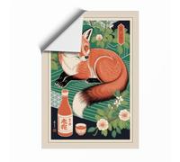 Fox Among the Botanicals Boho Unframed Wall Art Print A3 (42×29.7cm),