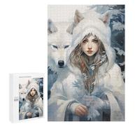 Fox And Beauty Wooden Jigsaw Puzzles for Adults Funny Brain-Teasing Game Idea Puzzle Gift