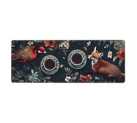 Fox And Bird Coffee Mouse Pad In Big Extended Non-Slip Rubber Base Mousepad With Stitched Edges Gaming Pc Desktop Large Mouse Pad 11.8x31.5