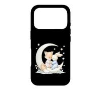 Fox and Bunny on Crescent Moon Pastel Nursery Art Case for iPhone 17 Pro
