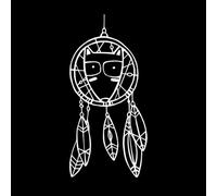 Fox and Dream Catcher Lettering Decals 54.4x114.1cm Equipped with Transfer Film kit White