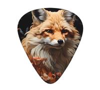 Fox and Flowers Wear-resistant guitar picks, thin, medium, heavy, 12 pieces of guitar picks, suitable for guitar, bass, electric guitar, ukulele,