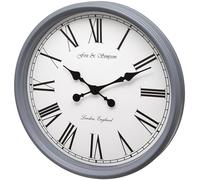 Fox and Simpson Extra Large 50cm / 20-Inch Grand Central Station Wall Clock in Grey