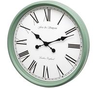 Fox and Simpson Grand Central Station Extra Large 50cm / 20-Inch Wall Clock in Cream (Duck Egg Green)