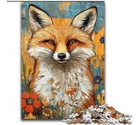 Fox Animal Adult Puzzles 1000 Pieces, Challenging Game And Family Play Artists Collection, Fine Art for Age 14 Years Up (50x75cm)