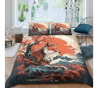 Fox Art 3D Duvet Cover Set Japanese Style Teens Bedroom