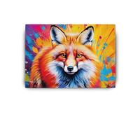 Fox Art Glass Worktop Saver Chopping Board Wildlife Countryside Kitchen Gift
