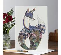 Fox at Night Card Daniel Mackie Designs 7 x 5 inches wrapped in cello with envelope