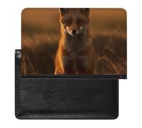 Fox at Sunset Passport Cover Protector Rfid Blocking Passport Holder Id Card Holder Secure Travel Wallet Organizer for Passport Tickets Credit Cards, style, One Size
