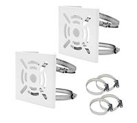 Fox Baby Universal Vertical Pole Mounting Bracket, Wall Mounting Loop Bracket with 8 Loops for CCTV Security Camera PTZ Dome (2 Pcs)