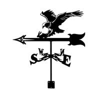 Fox Bald Eagle Hunter Hound Roof Mount Weathervane Stainless Steel Wind Direction Indicator Weathercock Outdoor Metal Bracket Weather Vane Garden Courtyard Decoration