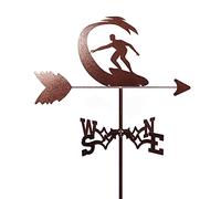 Fox Bald Eagle Hunter Hound Roof Mount Weathervane Stainless Steel Wind Direction Indicator Weathercock Outdoor Metal Bracket Weather Vane Garden Courtyard Decoration