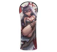 Fox Beauty Poker Golf Club Head Cover Set Premium Leather Accessories with Number Tags for Fairway Wood Hybrid 1 Piecing