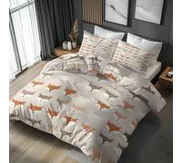 Fox Bedding Single Duvet Cover Sets, Kawaii Little Animal Quilt Cover 2 Piece, Fox Room Decor Bedding Set&Gift Super Soft Microfibre With 1 Pillowcase, No Comforter LS3649