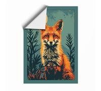 Fox Beneath the Moon Boho Unframed Wall Art Print A1 (84.1×59.4cm), Wall Decor for Living Room, Bedroom, Office & Home, Art Gift