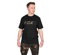 Fox Black / Camo Logo T-Shirt / Carp Fishing Clothing