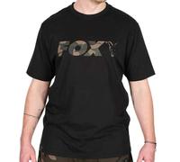 Fox Black/Camo T-Shirt - Fishing Shirt, Size: M