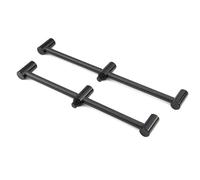 Fox Black Label Carbon 3 Rod Buzz Bars 220mm - 250mm | Designed to Hold Bite Alarms Rod Rests and Butt Rests | 3K Carbon and Black Anodized Aluminium | 12mm Diameter | Code CBB046.