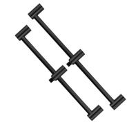 Fox Black Label Carbon 3 Rod Buzz Bars 220mm - 250mm | Designed to Hold Bite Alarms Rod Rests and Butt Rests | 3K Carbon and Black Anodized Aluminium | 12mm Diameter | Code CBB046.