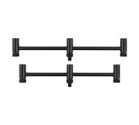 Fox International Black Label Slim Adjustable 3 Rod Pod Buzz Bar Silver 220-250 mm