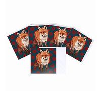 Fox Blank Greeting Card by Leslie Gerry - Pack of 5 Multipack