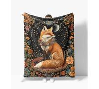 Fox Blanket Warm Plush Fox Flannel Throw Blanket Super Soft Fleece Cozy Fuzzy Foxes Stuffed Animal Blanket Gifts for Kids Teens Adults Room Decor 50"X60"