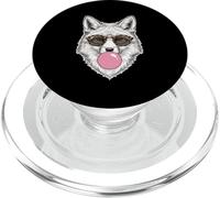 Fox Blowing Bubble Gum with Round Sunglasses PopSockets PopGrip for MagSafe