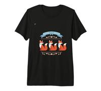 Fox Bow Tie Illustration Premium T-Shirt
