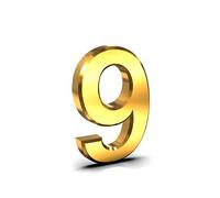 Fox·Bunny 3 Inch 3D Gold Mailbox Numbers, Self-Adhesive House Numbers Plaques, Modern Style, Door Mount, 1 Count