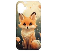 Fox Butterfly Forest Cute Anima Case for iPhone 16 Plus