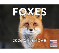 Fox Calendar 2026 Foxes Monthly Wall Calender 12 Month | American Made In The USA